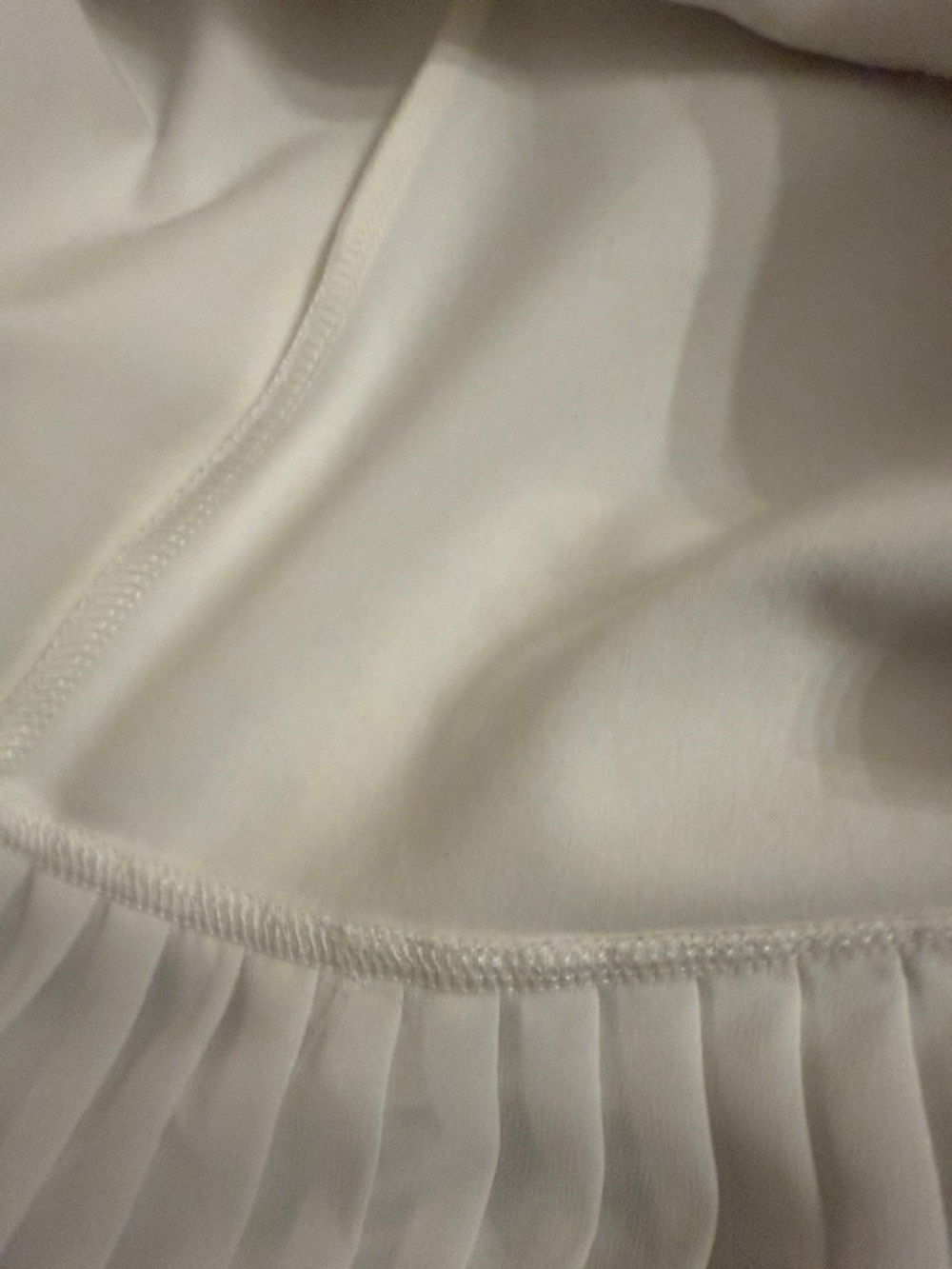 Sleeveless White Pleated-Hem Dress with Belt Carbon38 - Picture 9 of 10